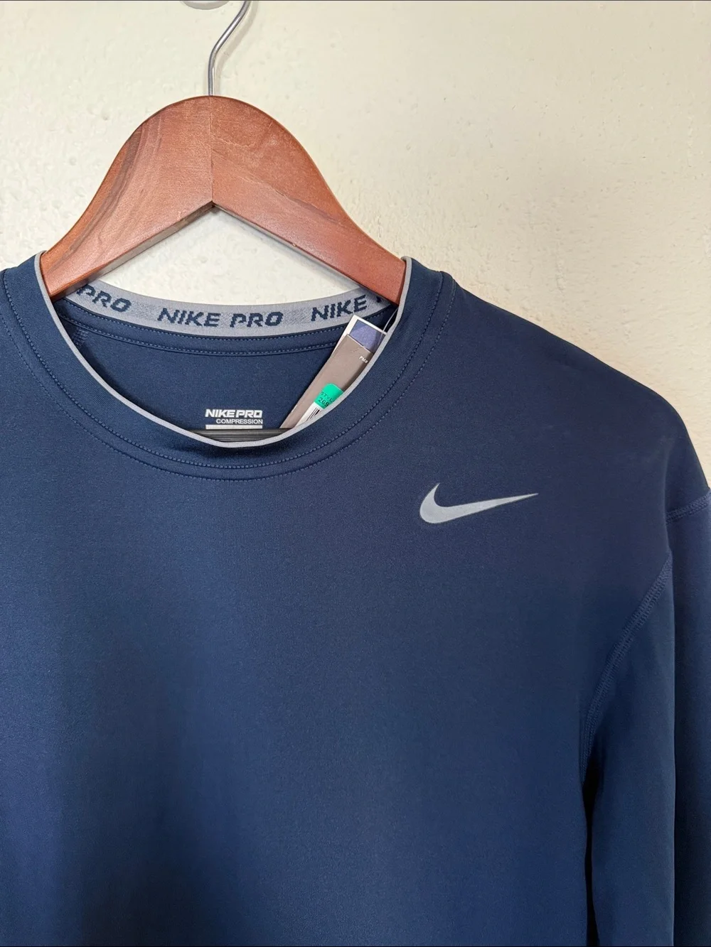 Nike Pro Dri-FIT Compression Long Sleeve Shirt Navy NWT